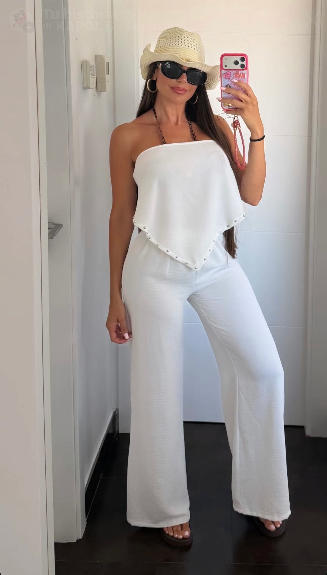 Pantalón pañuelo tachas