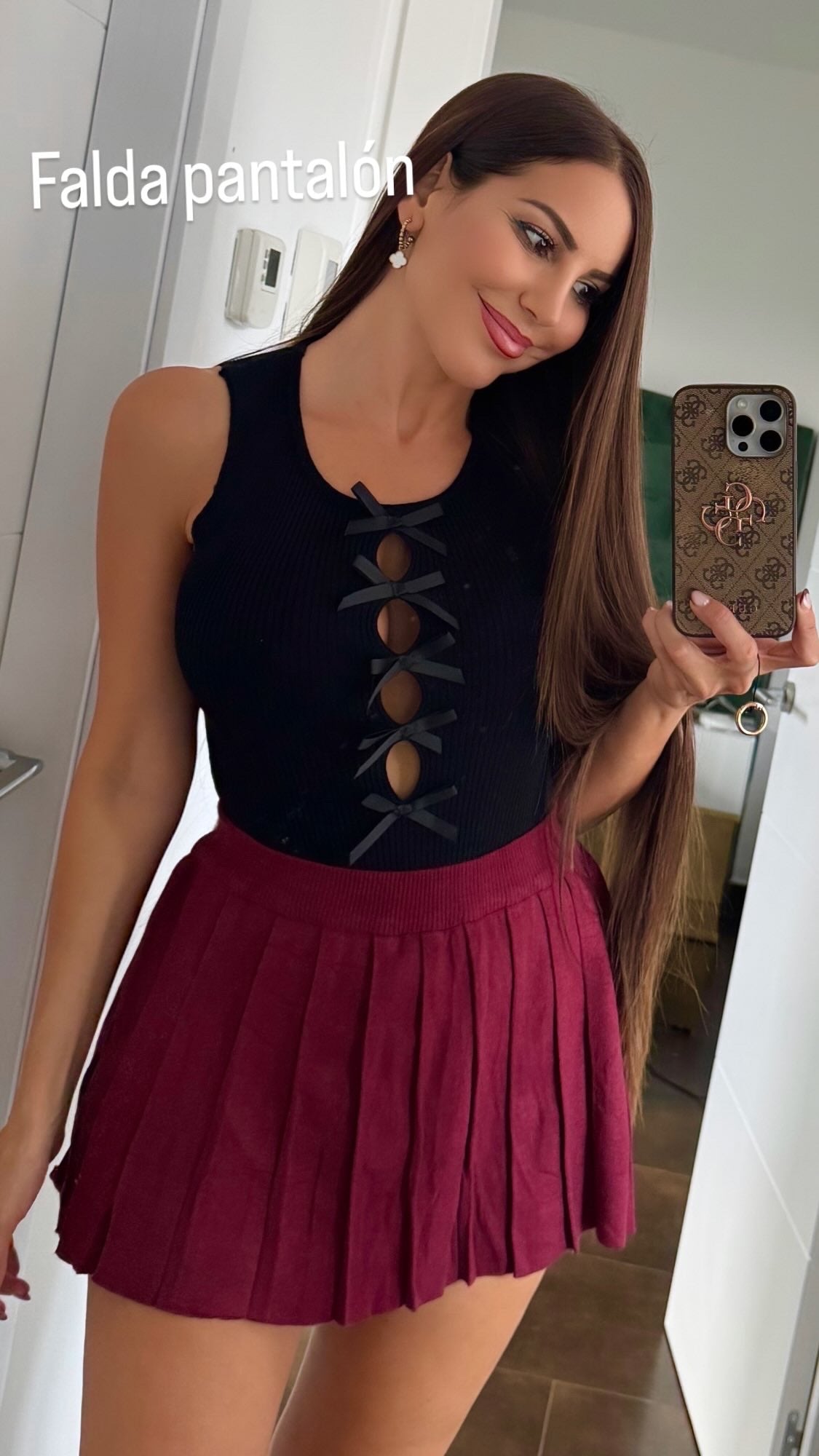 Falda pantalón punto