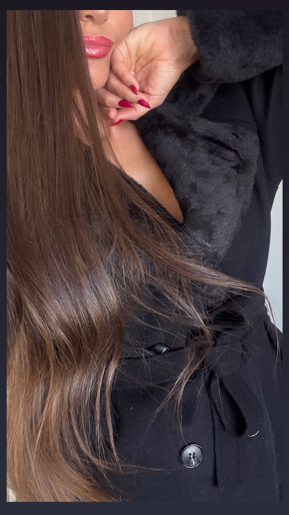 Chaqueta corta mangas y cuello pelo