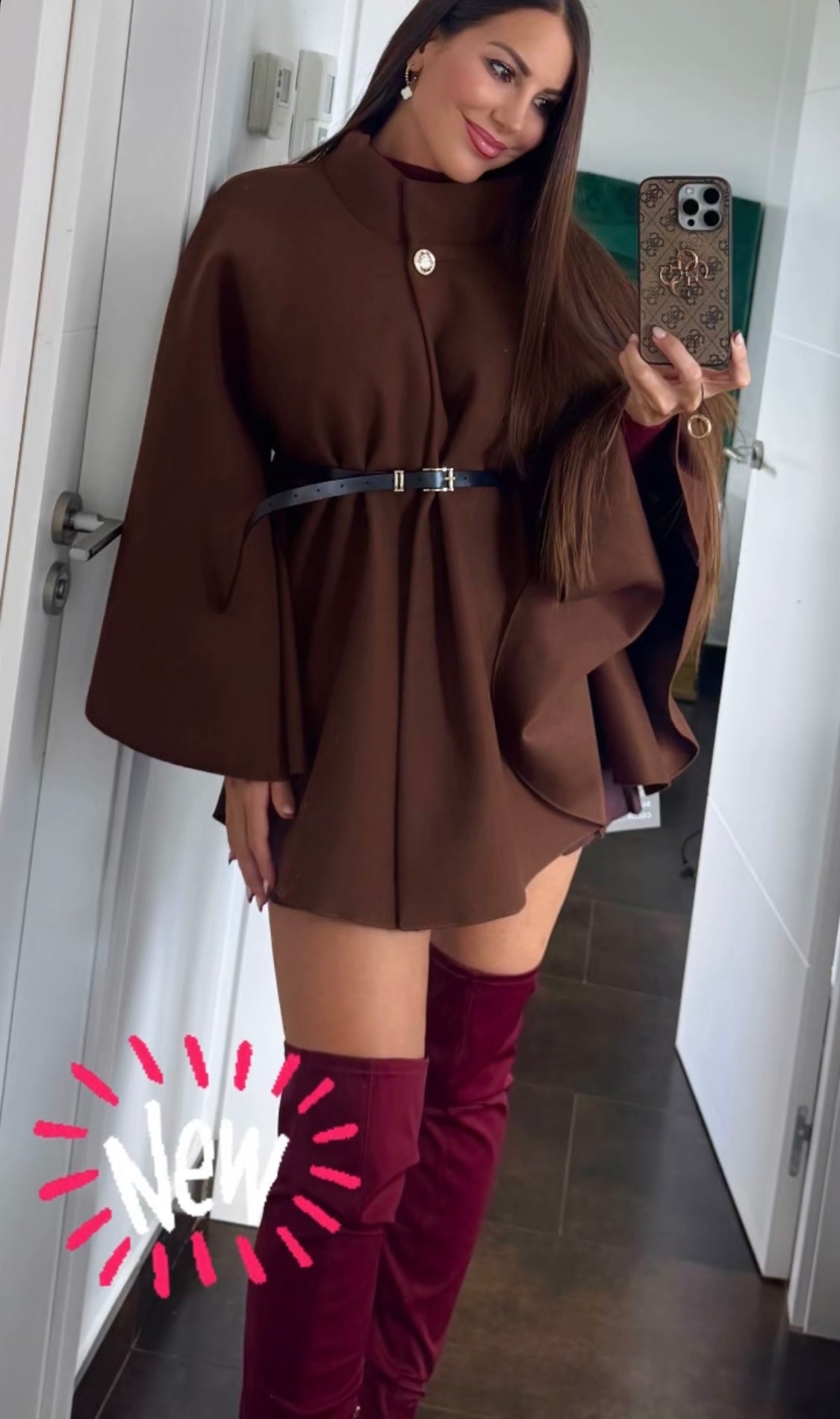 Poncho cinturón