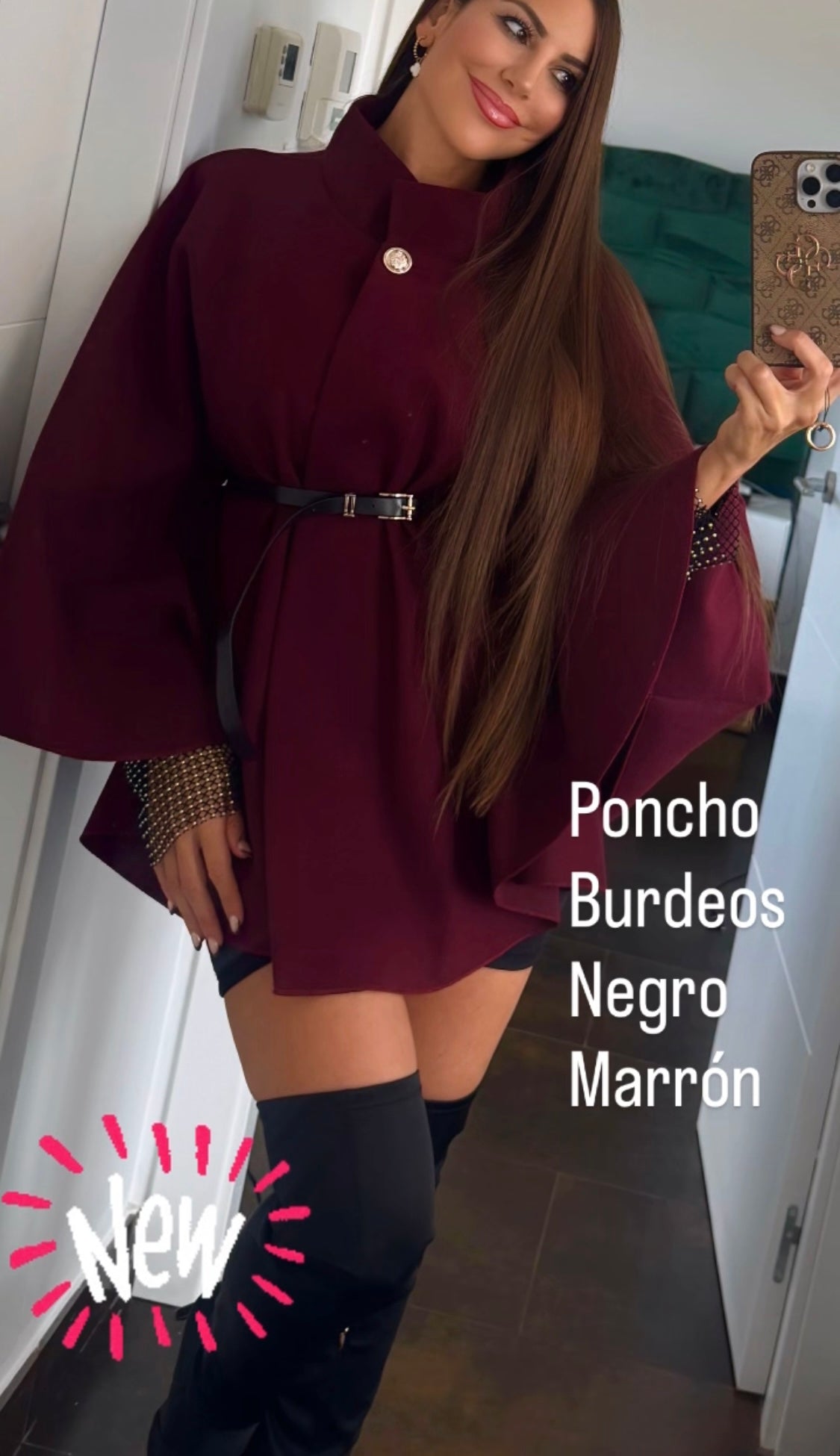 Poncho cinturón