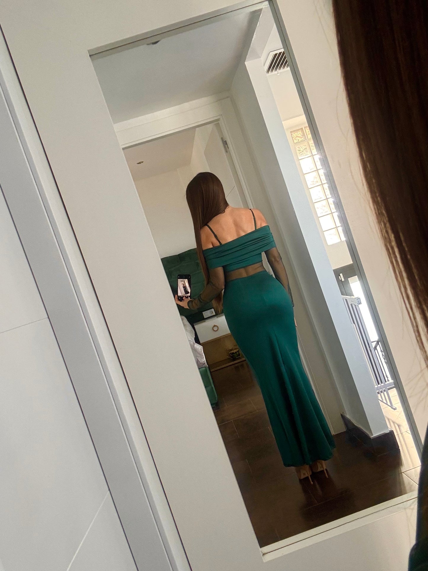 Vestido verde tulle