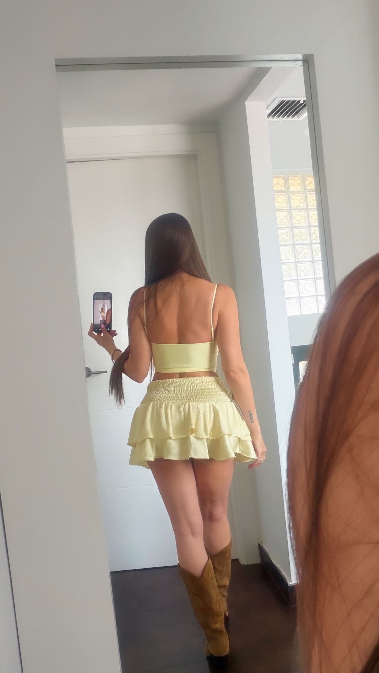 Top satinado Amarillo