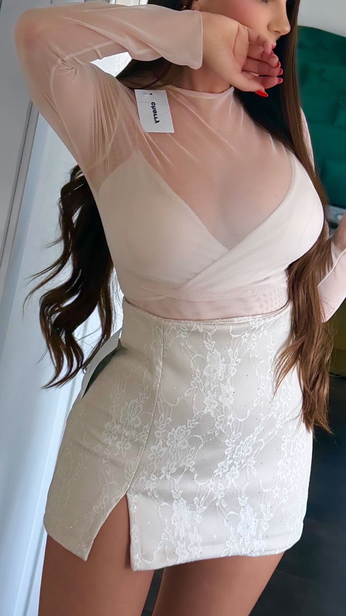 Camiseta tulle con sujetador