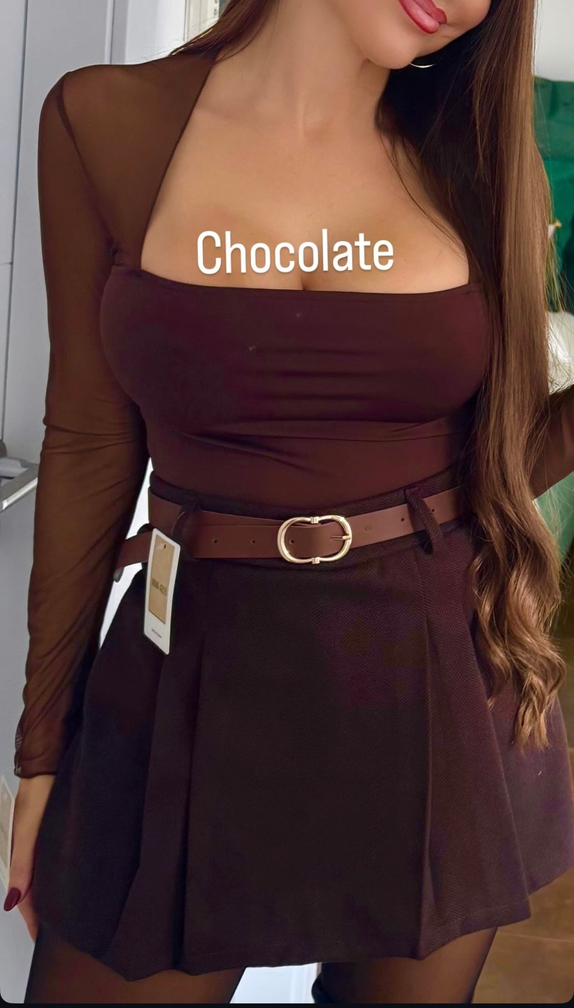 Falda pantalón cinturón.