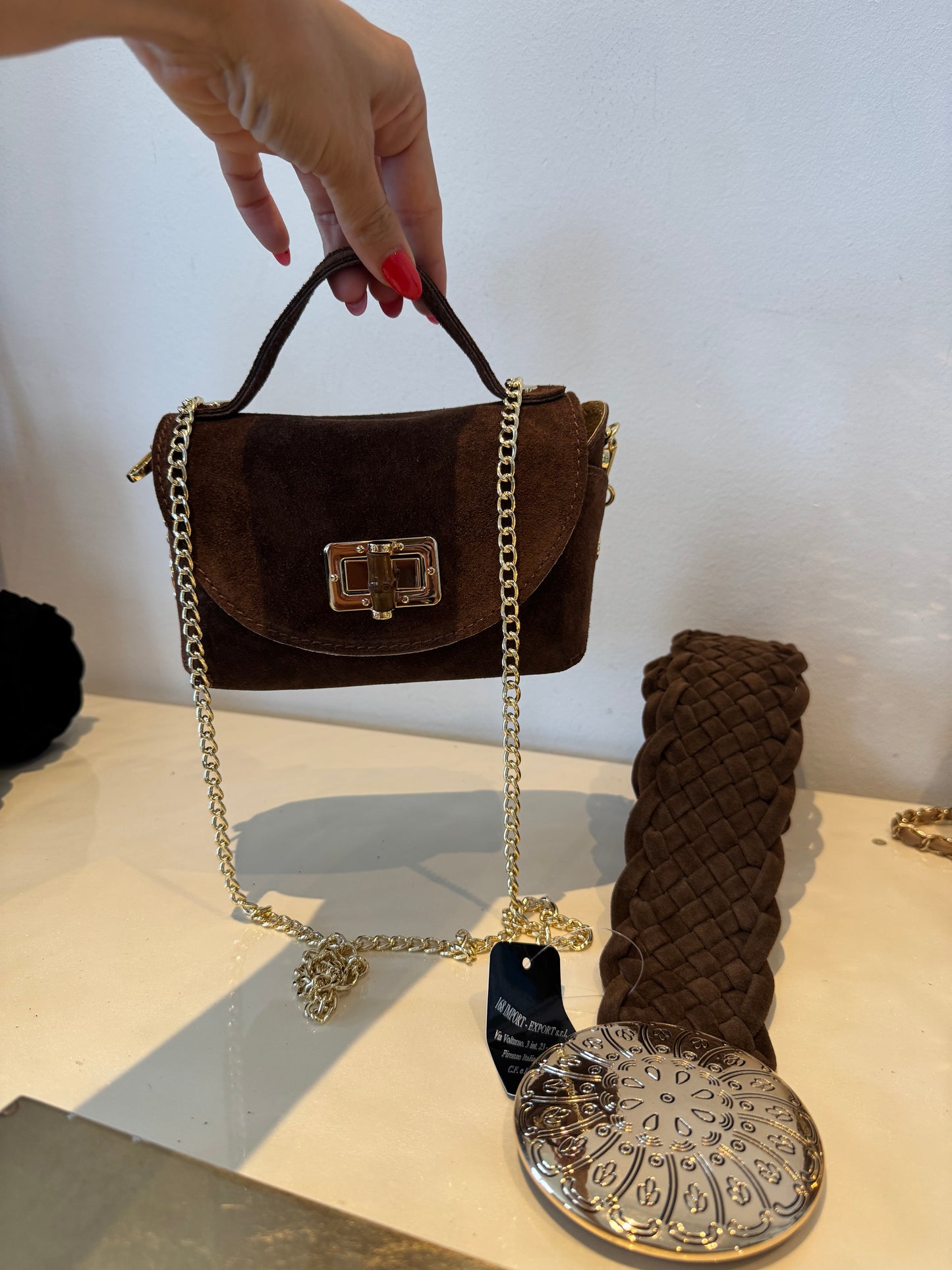 Bolso serraje chocolate