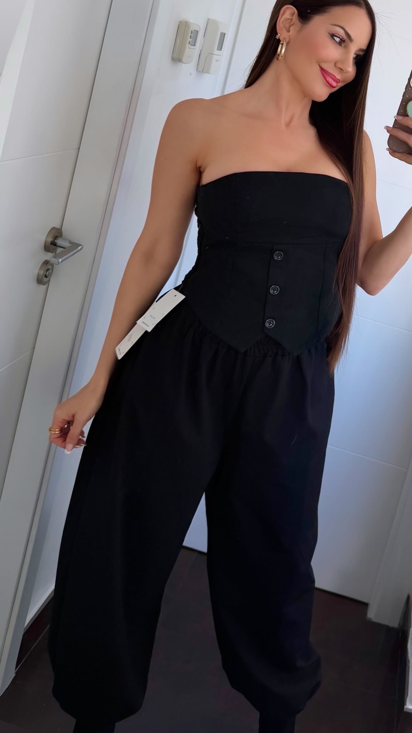 Pantalón bombacho Negro