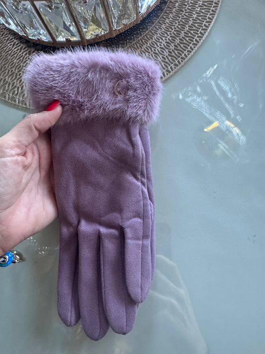 Guante Gucci pelo Rosa