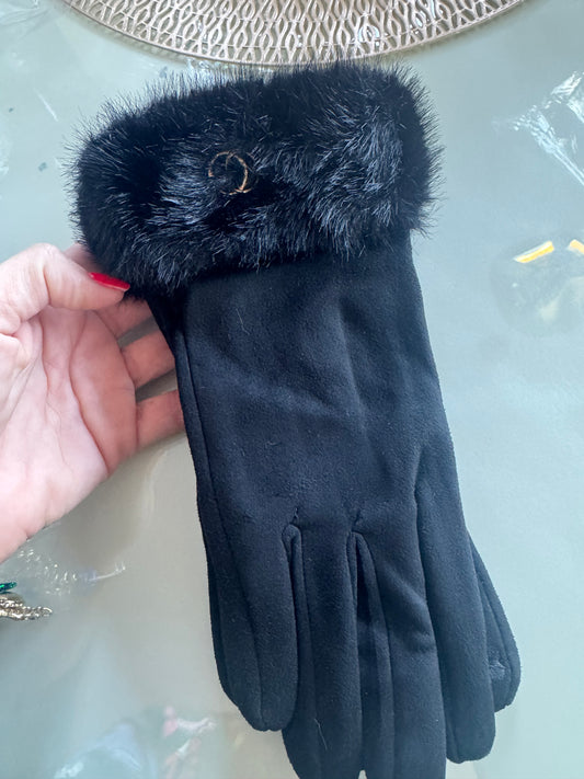 Guante Gucci pelo Negro