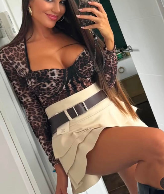 Falda pantalón crudo