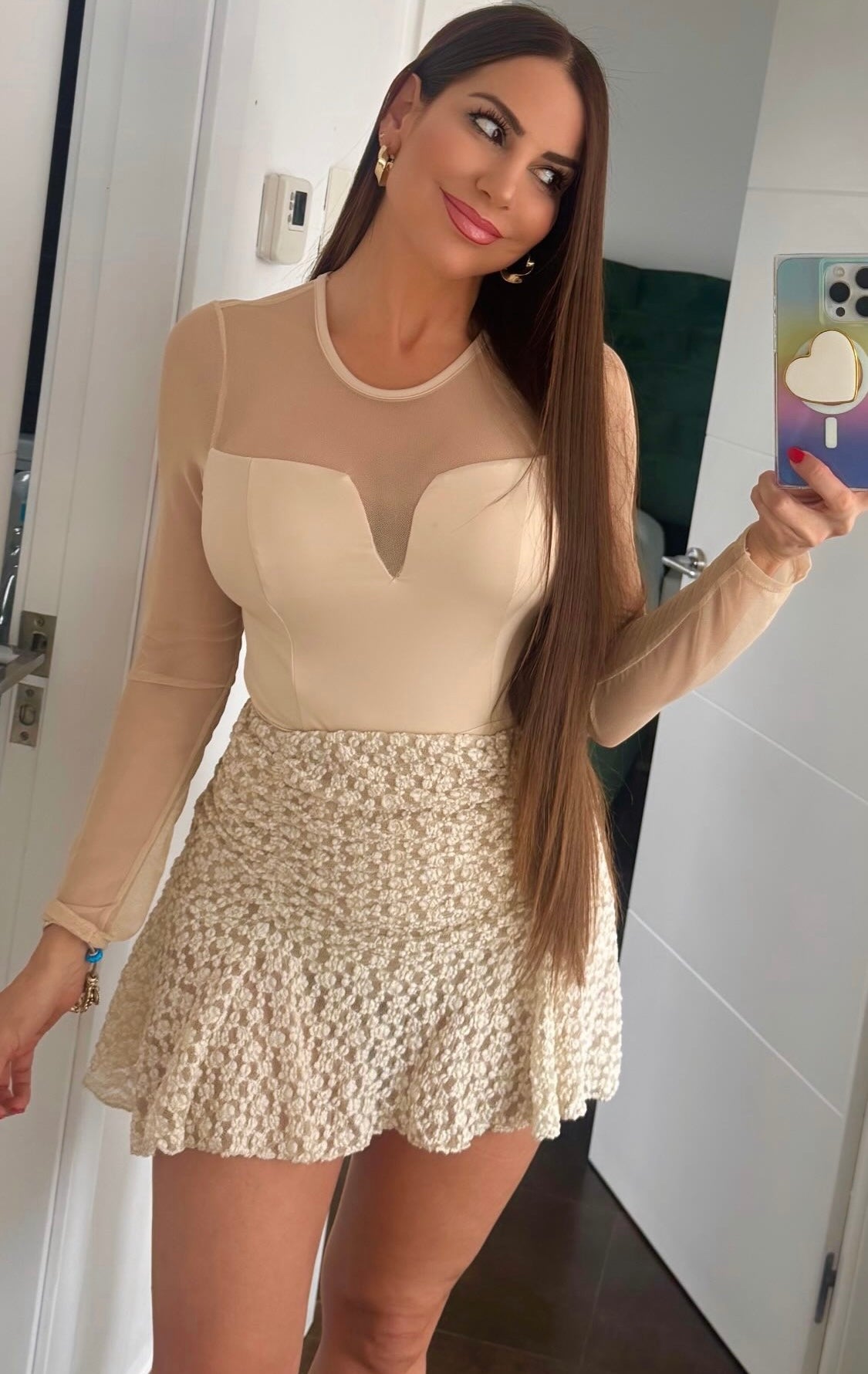 Body transparente beige