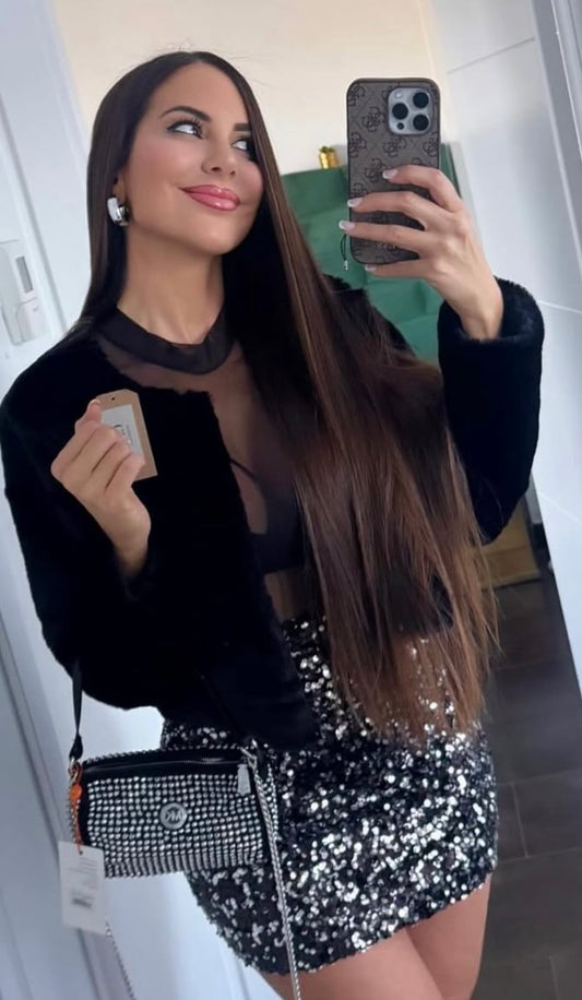 Vestido lentejuelas plata