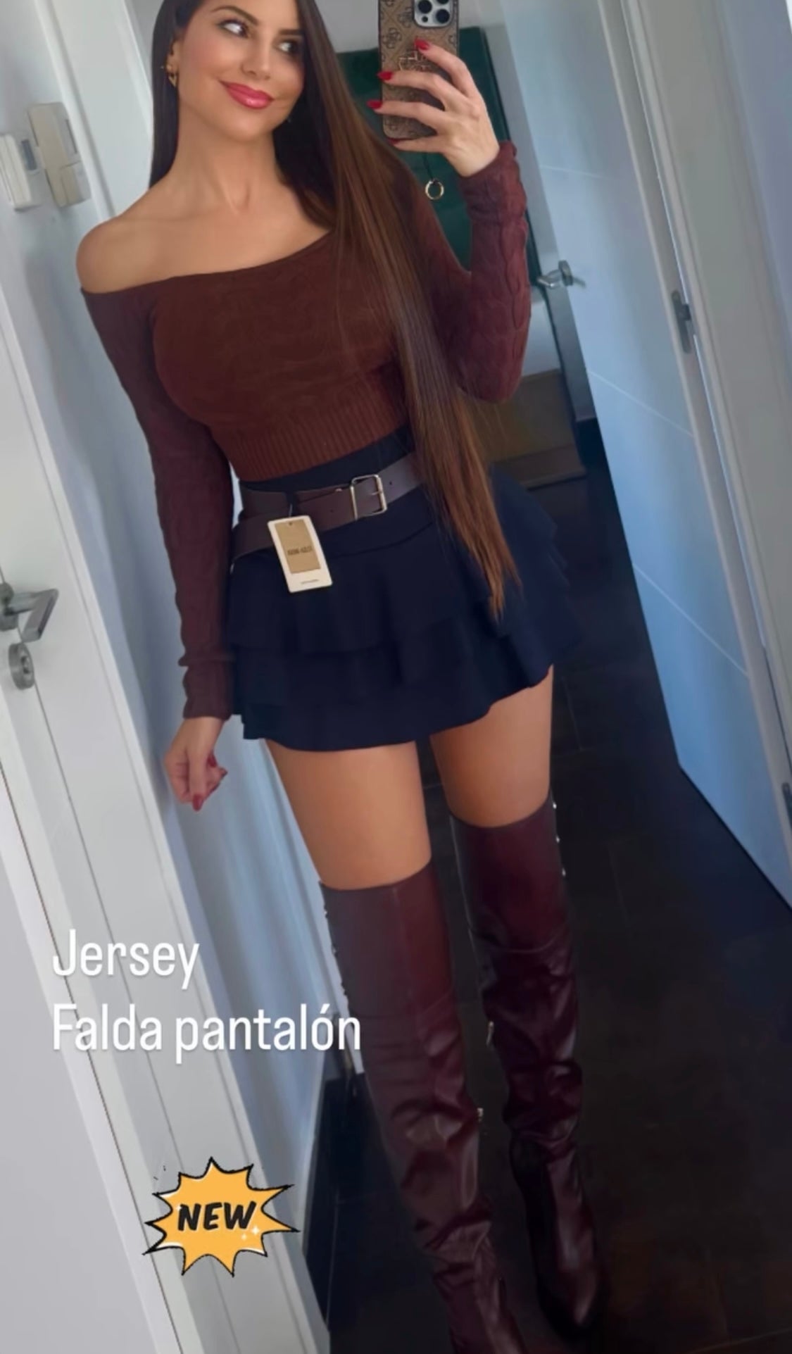 Falda pantalon volantes