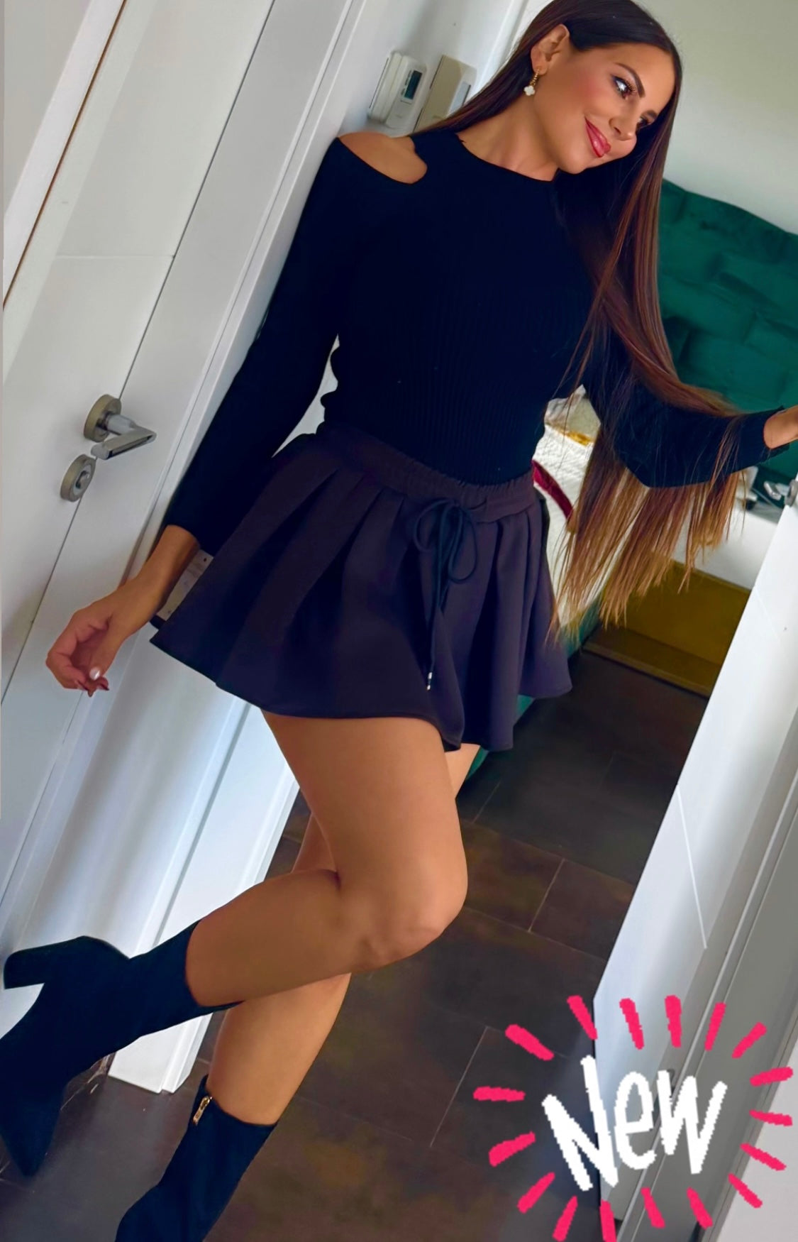 Falda pantalón chocolate