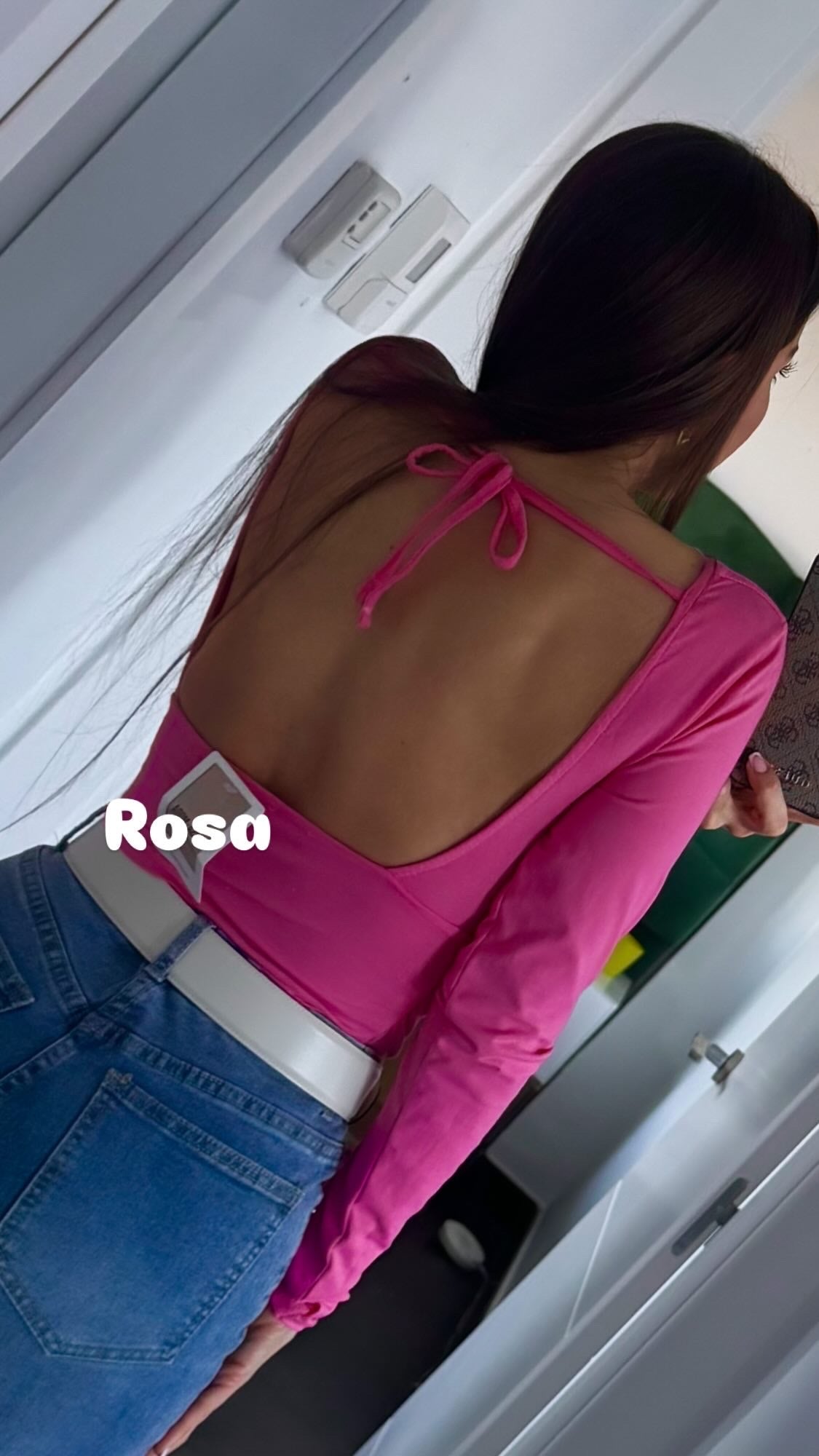 Camiseta espalda escote rosa