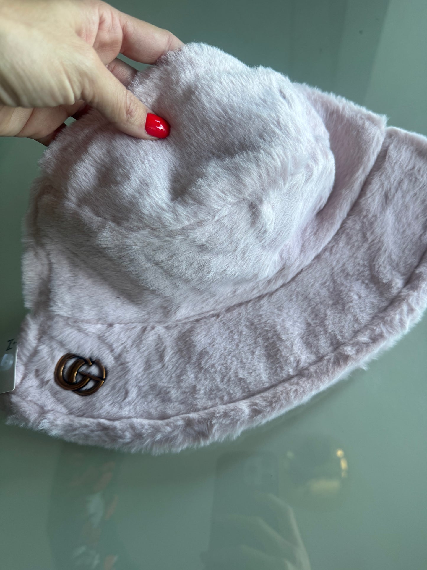 Gorro Gucci pelo Rosa palo