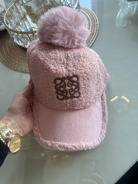 Gorra Loewe borrego rosa
