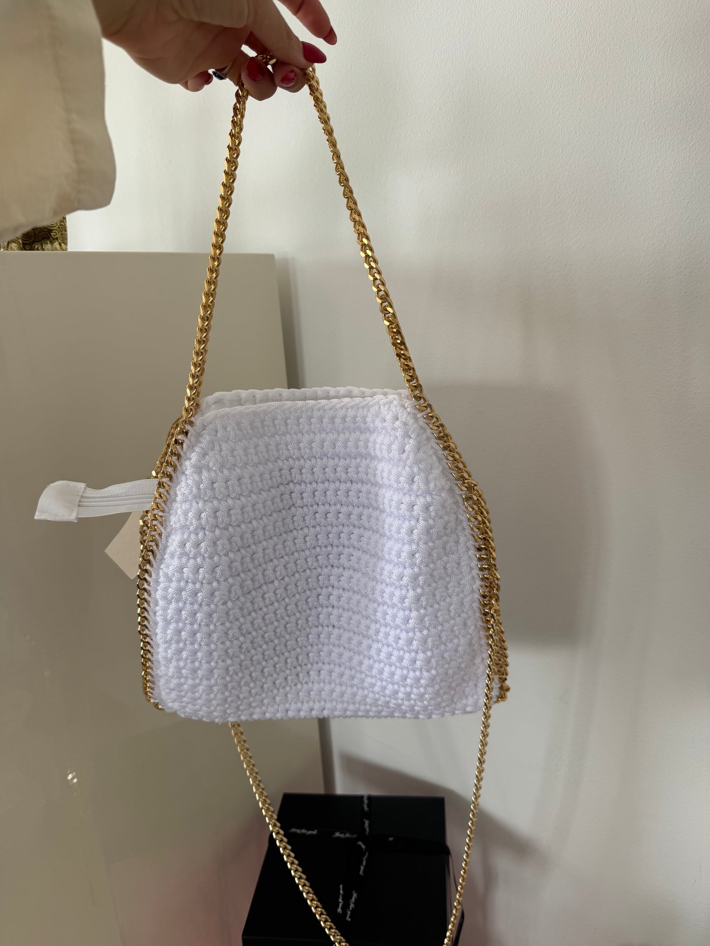 Bolso blanco croché