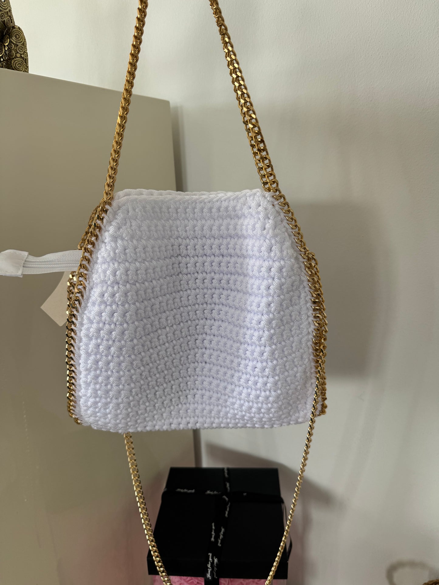 Bolso blanco croché