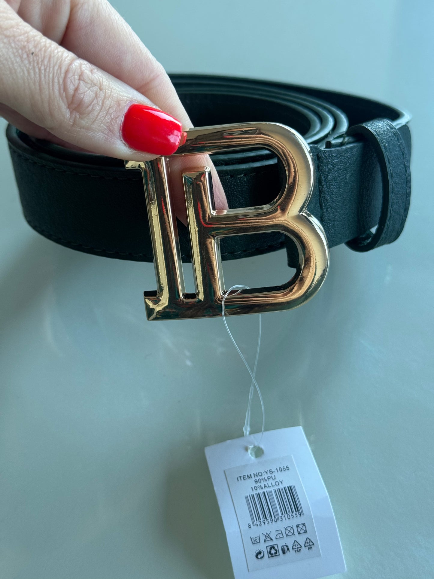 Cinturón Balenciaga verde botella