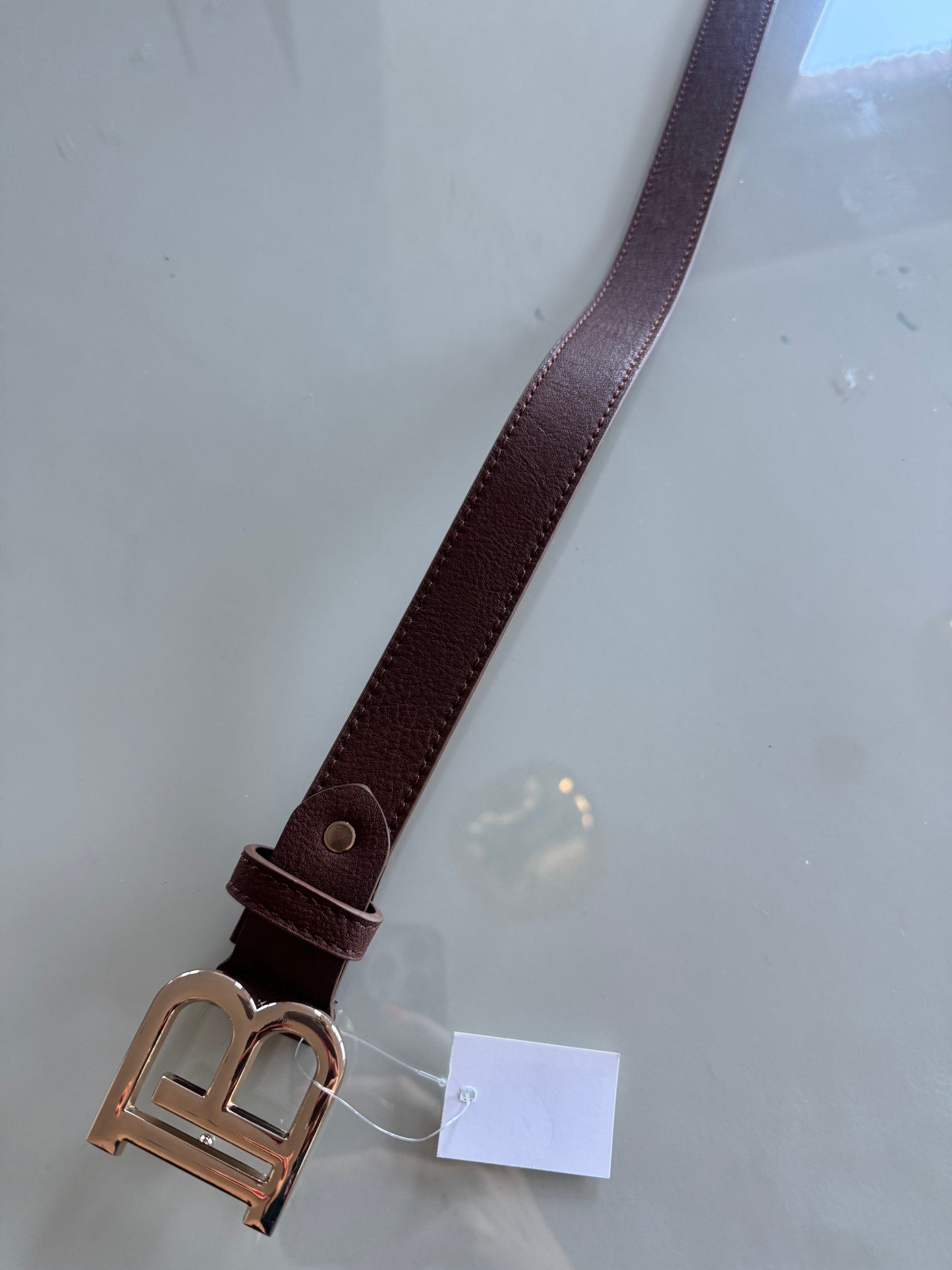 Cinturón Balenciaga Chocolate