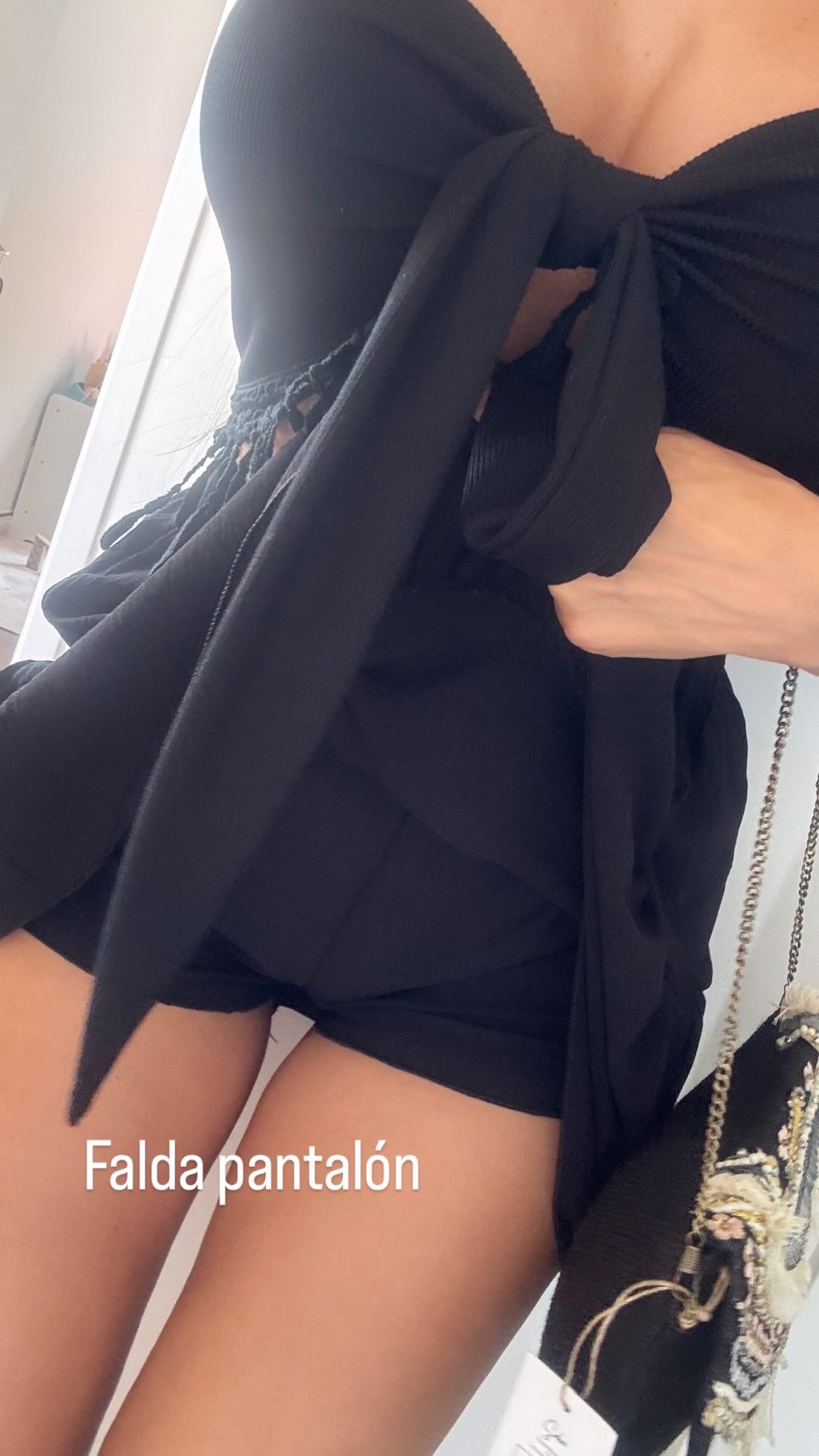 Falda pantalon negro