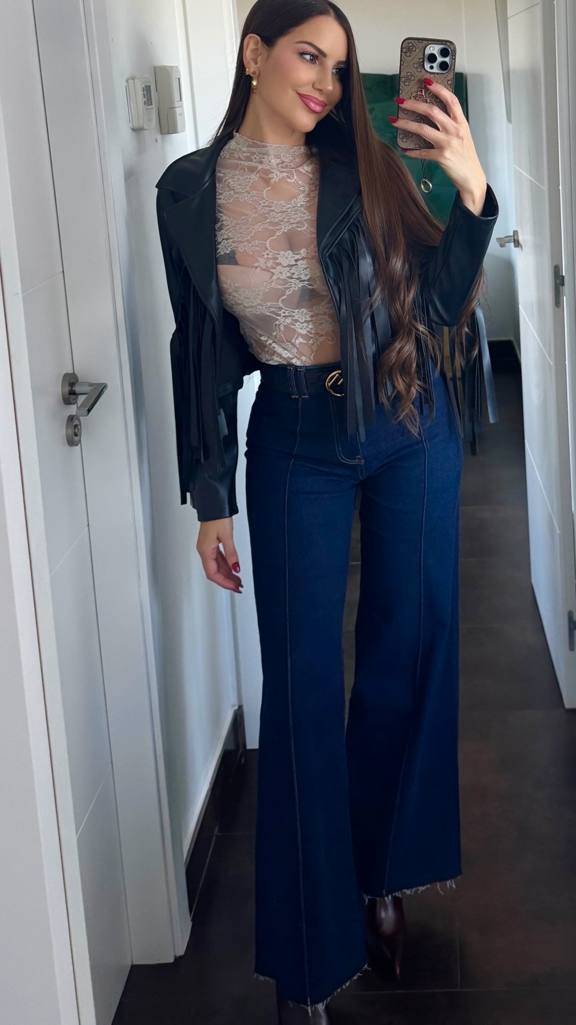 Camiseta blonda beige