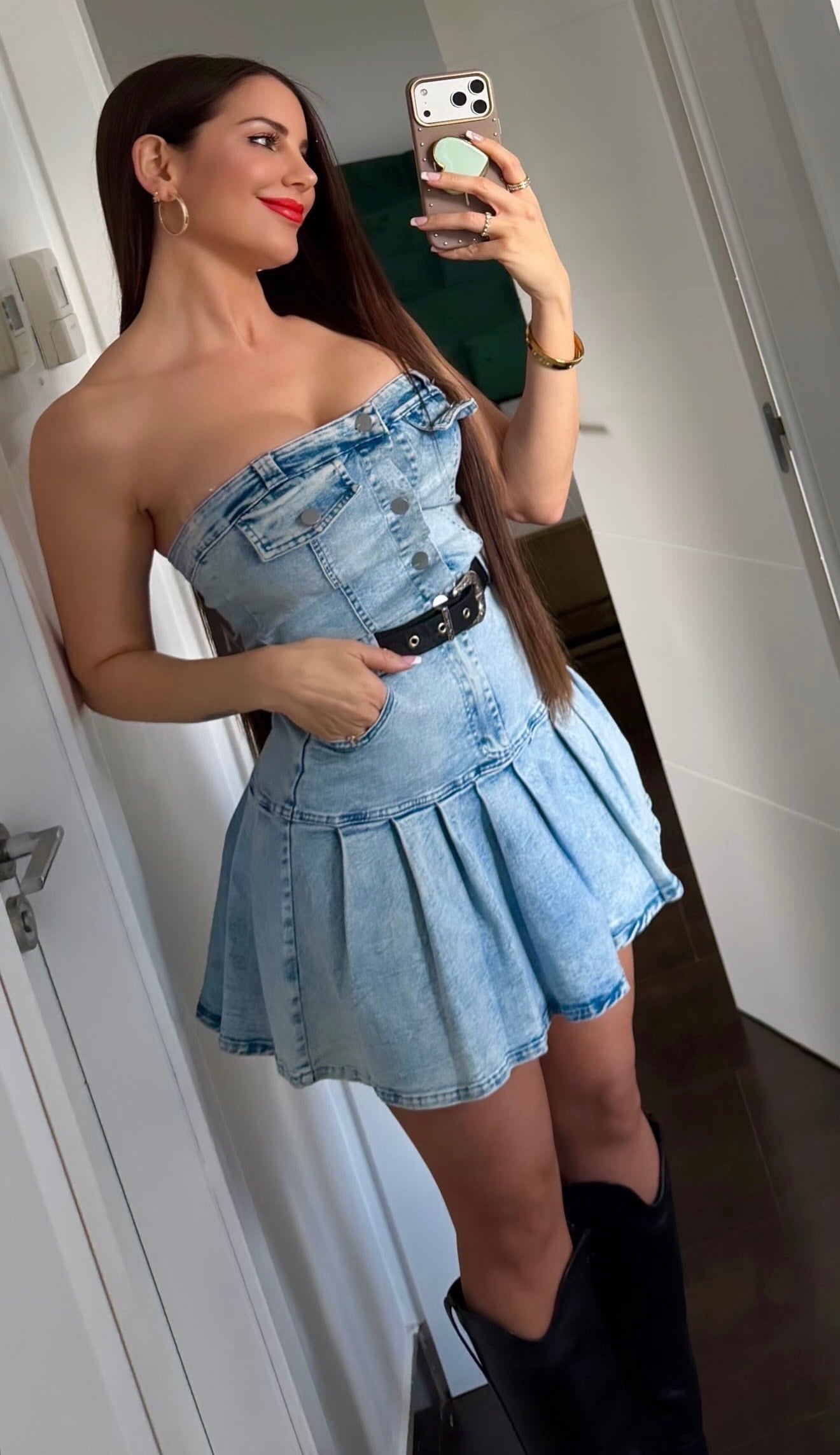 Vestido vaquero cinturón