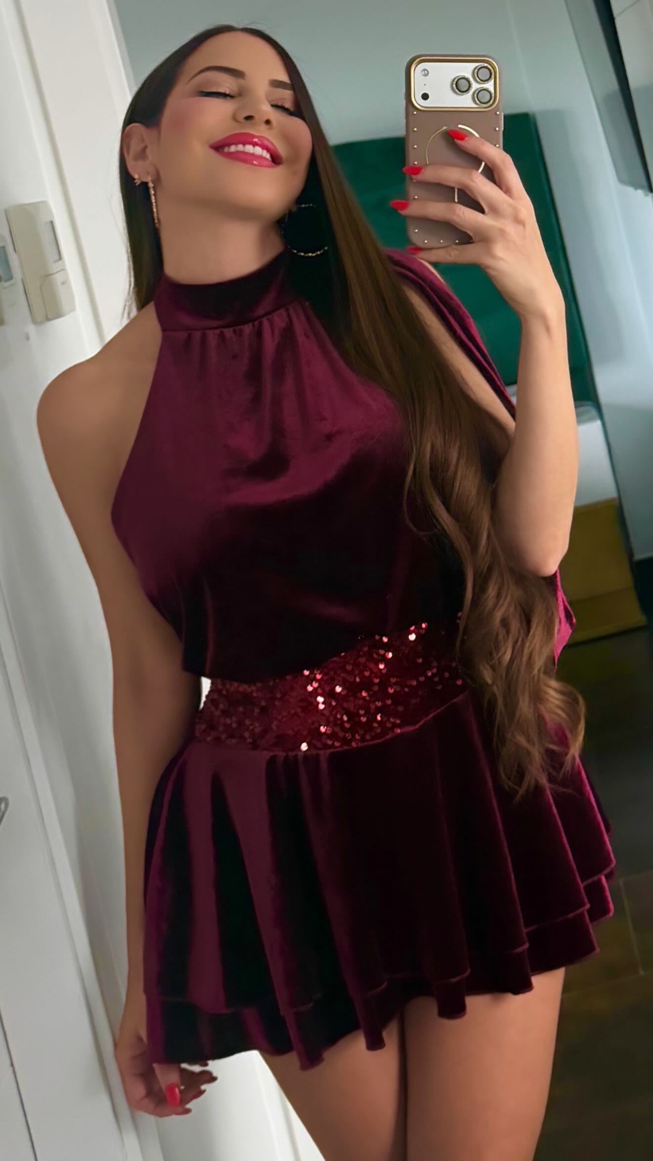 Vestido velvet halter