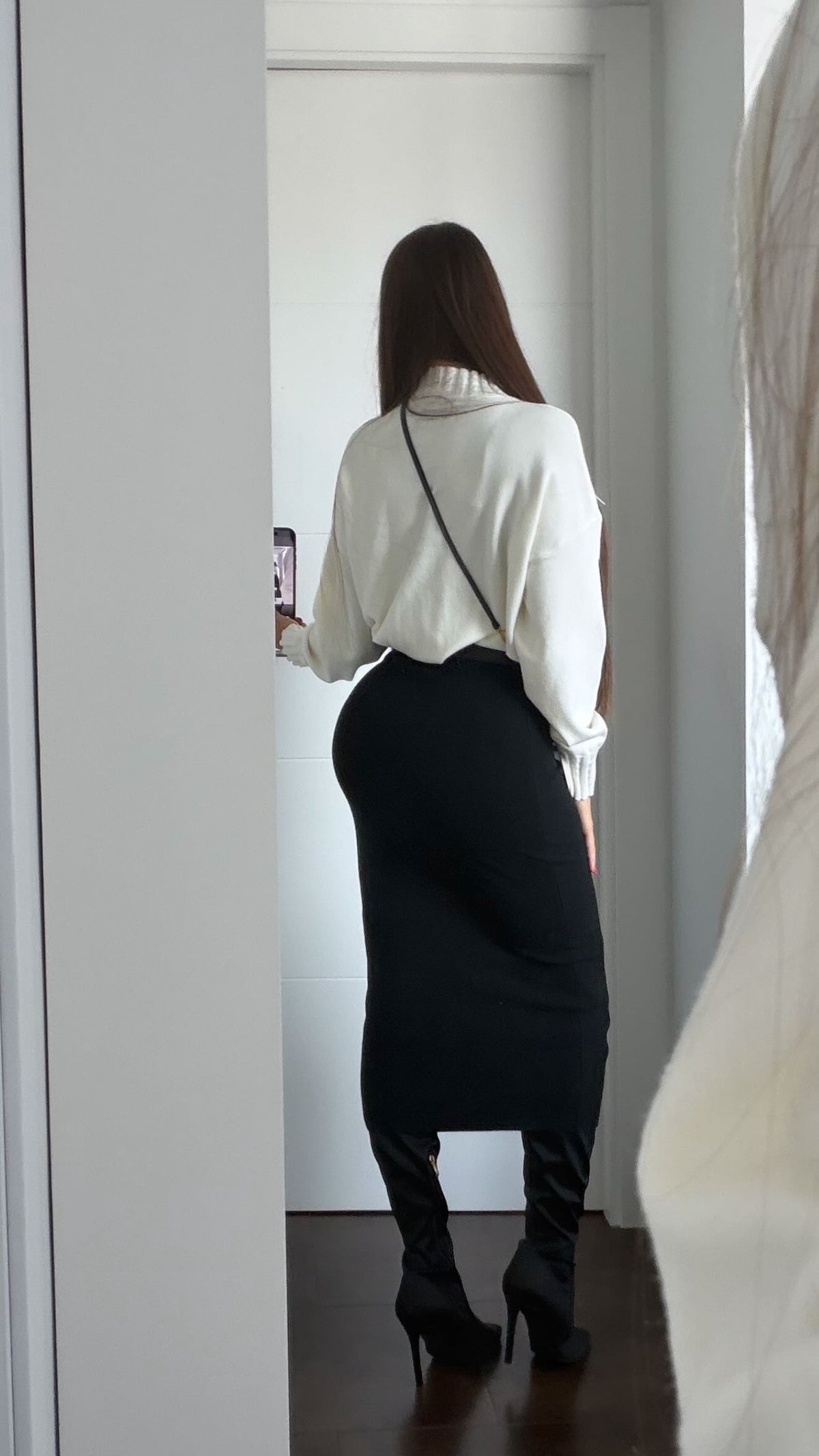 Falda Midi punto