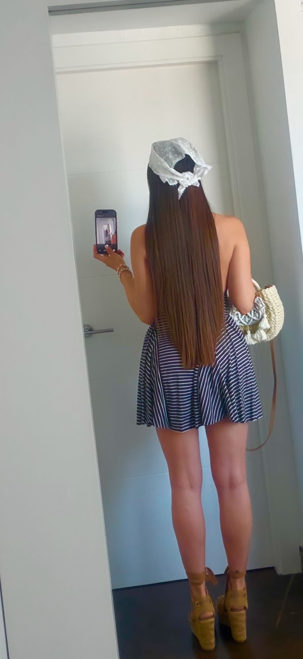 Vestido rallas chocolate