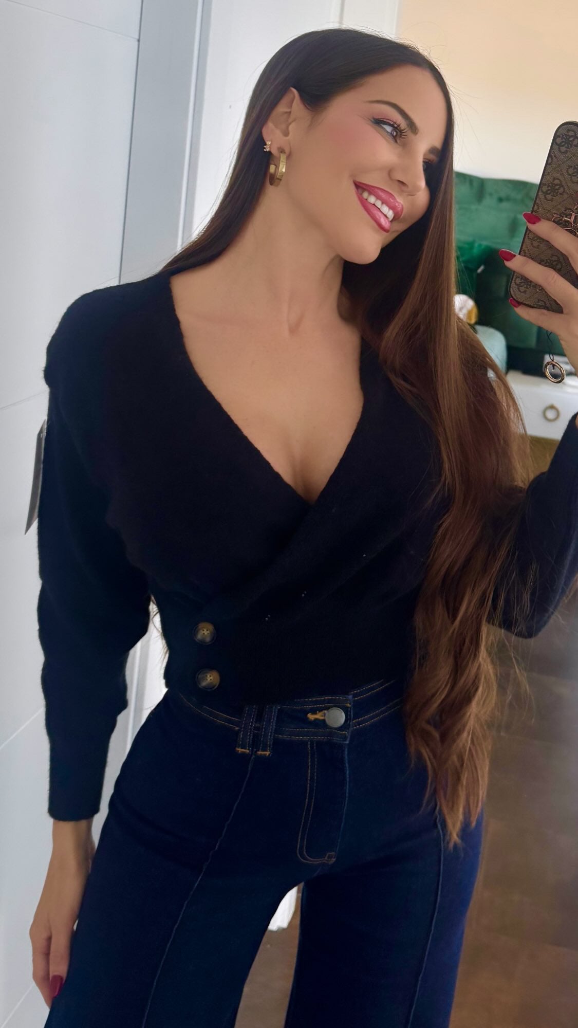 Jersey cruzado botones