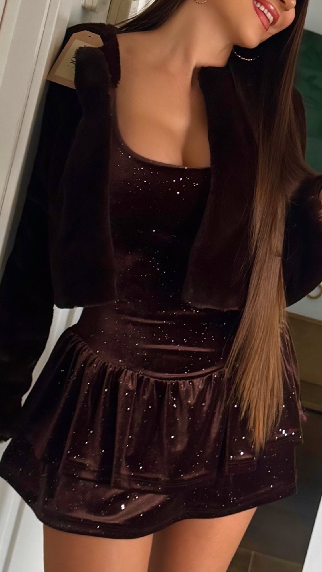 Vestido velvet brillo