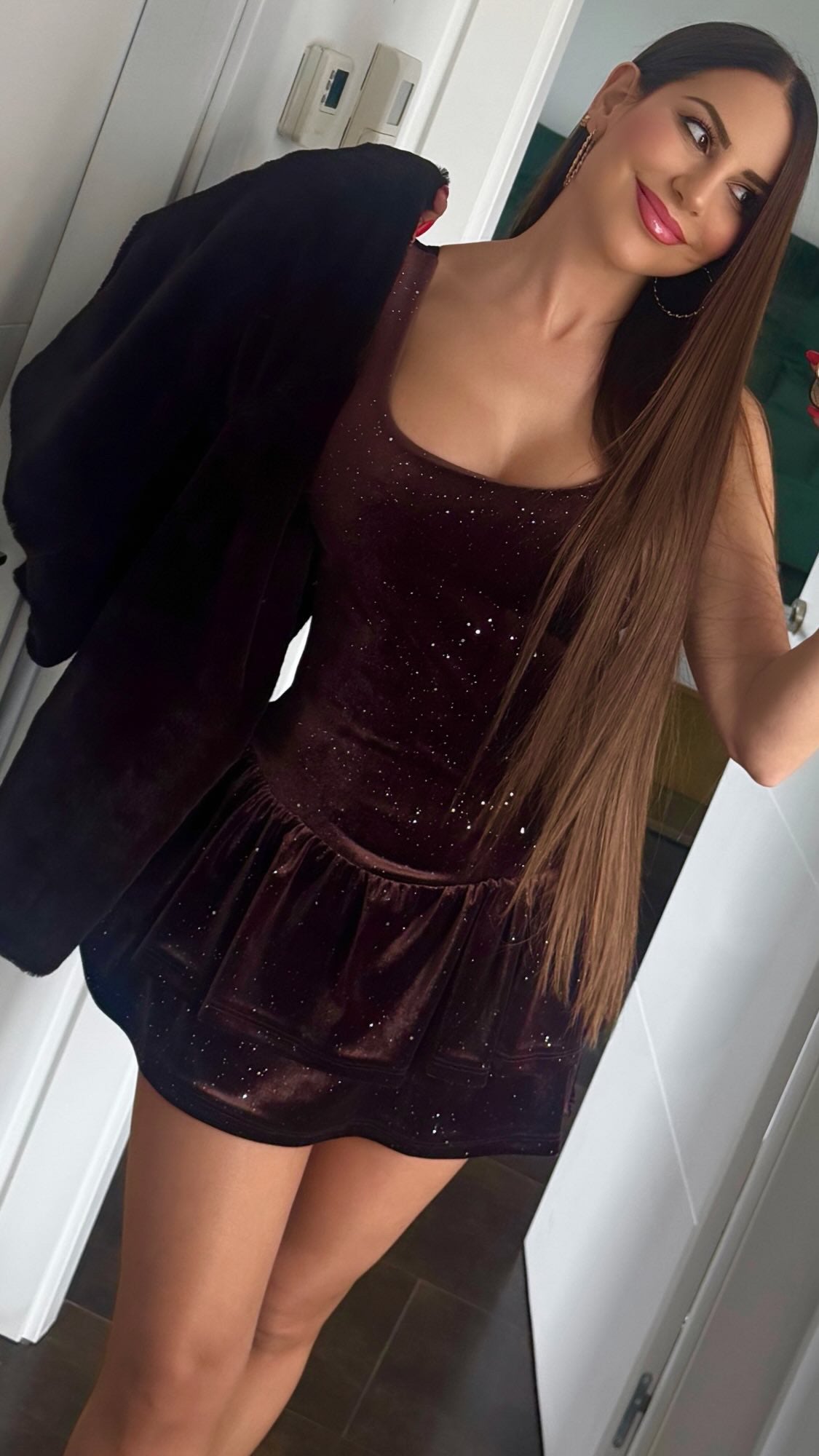 Vestido velvet brillo