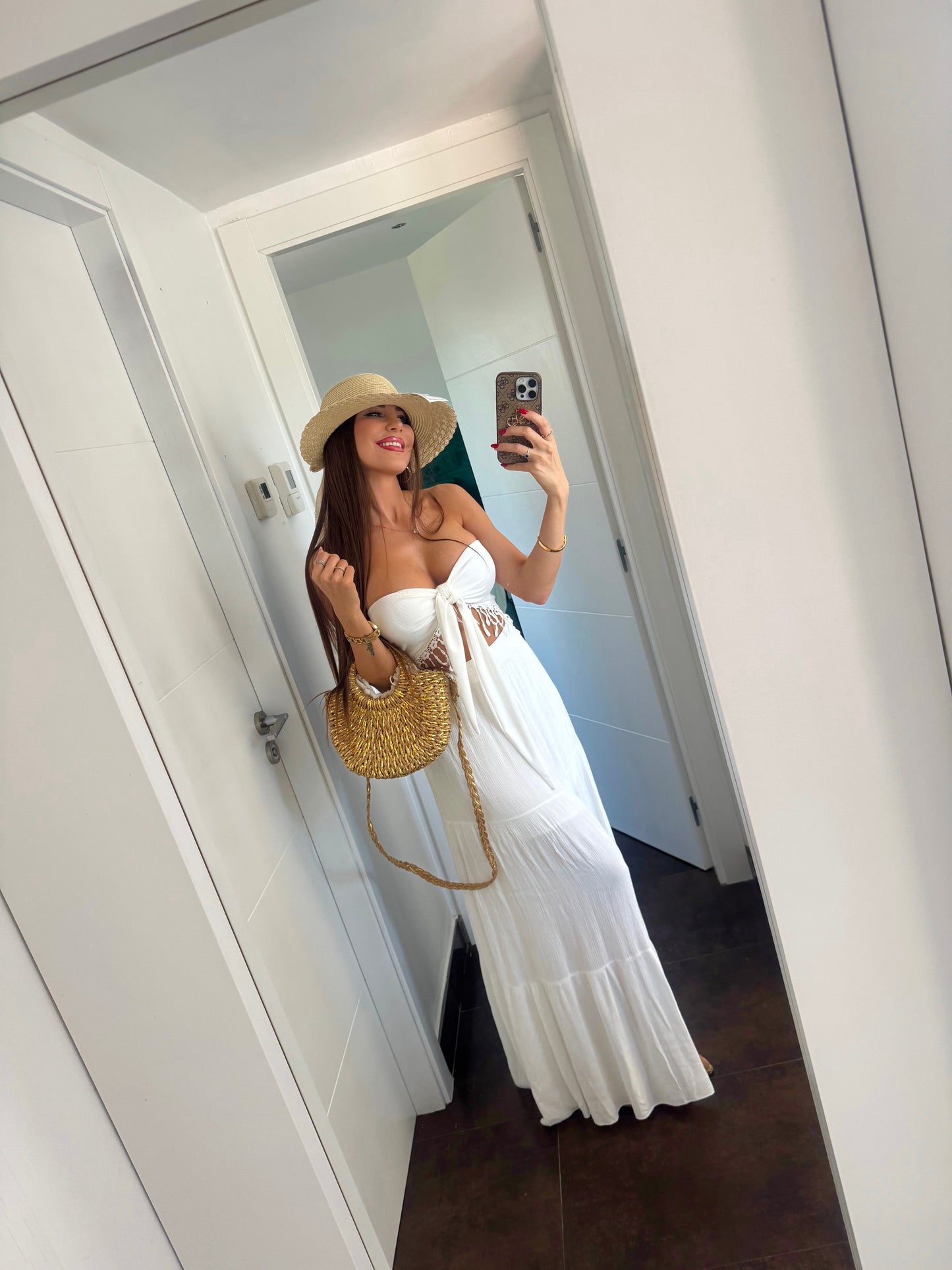 Sombrero pamela lazo