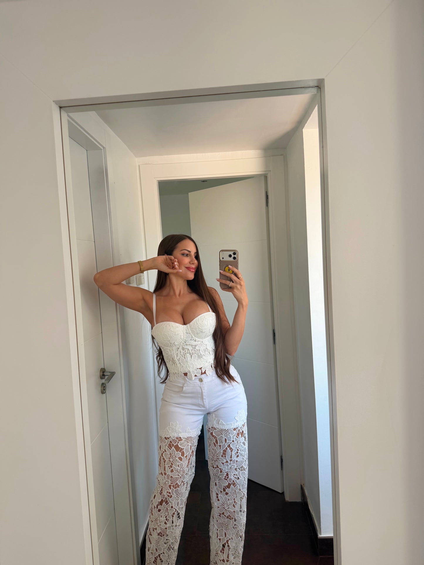 Pantalón Bordado Flores