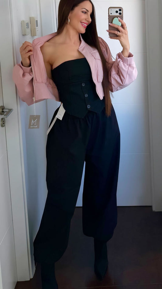 Pantalón bombacho Negro