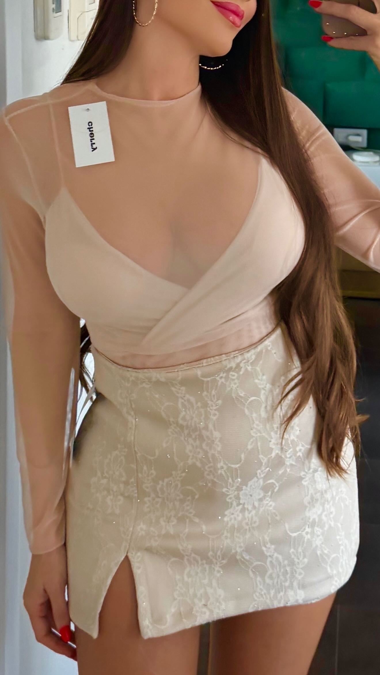 Camiseta tulle con sujetador