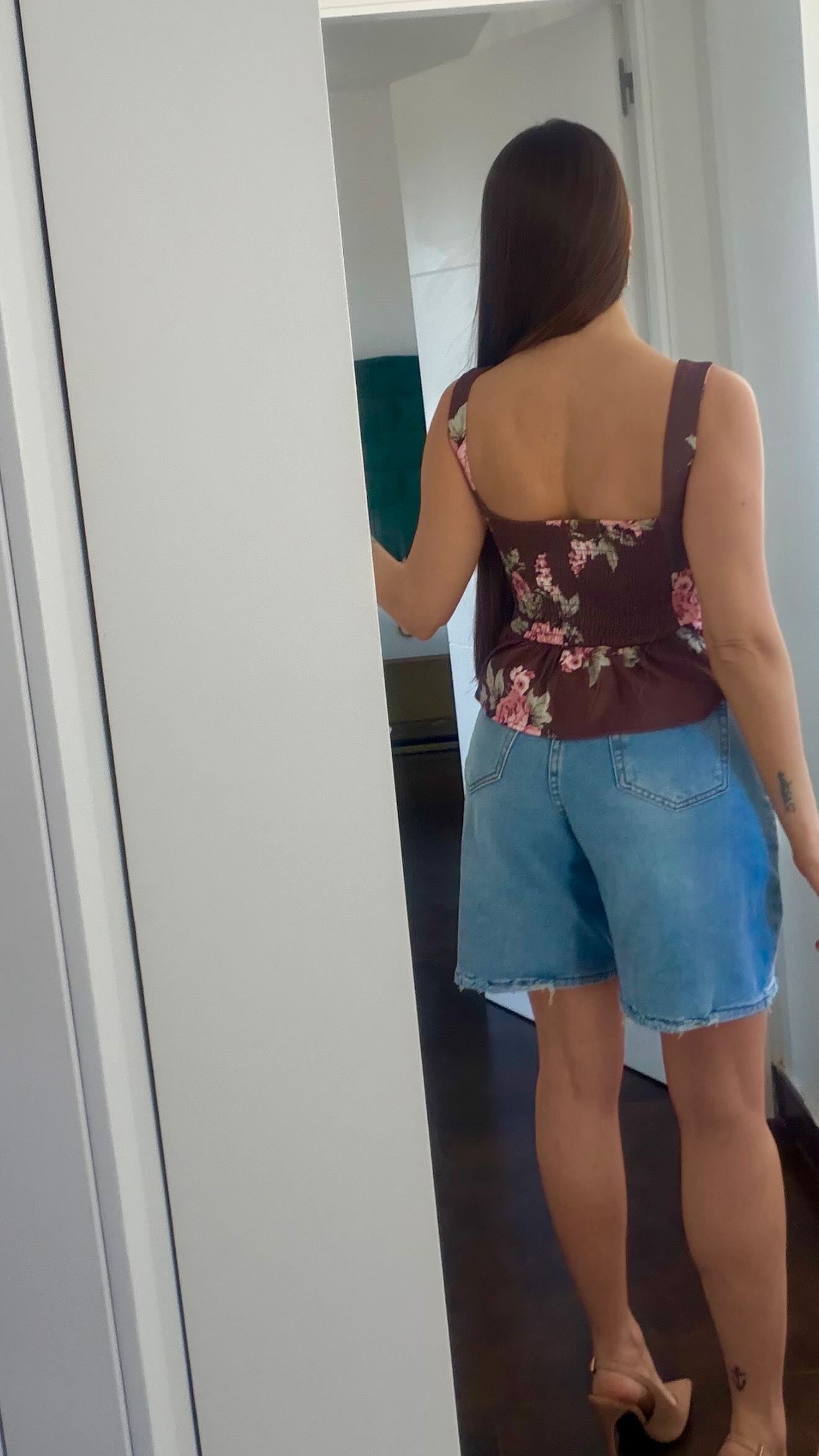 Top floreado