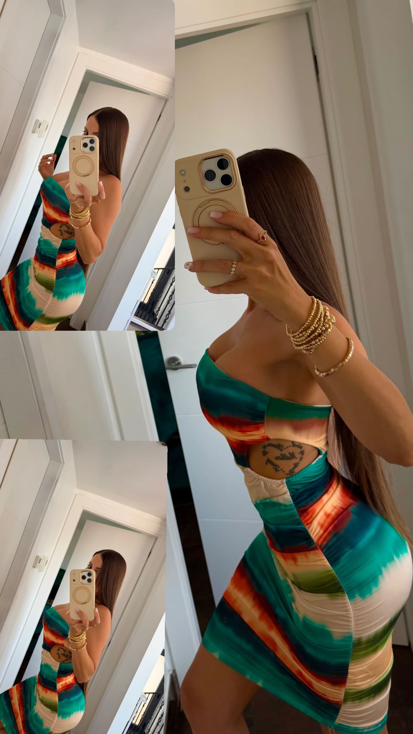 Vestido tricolor