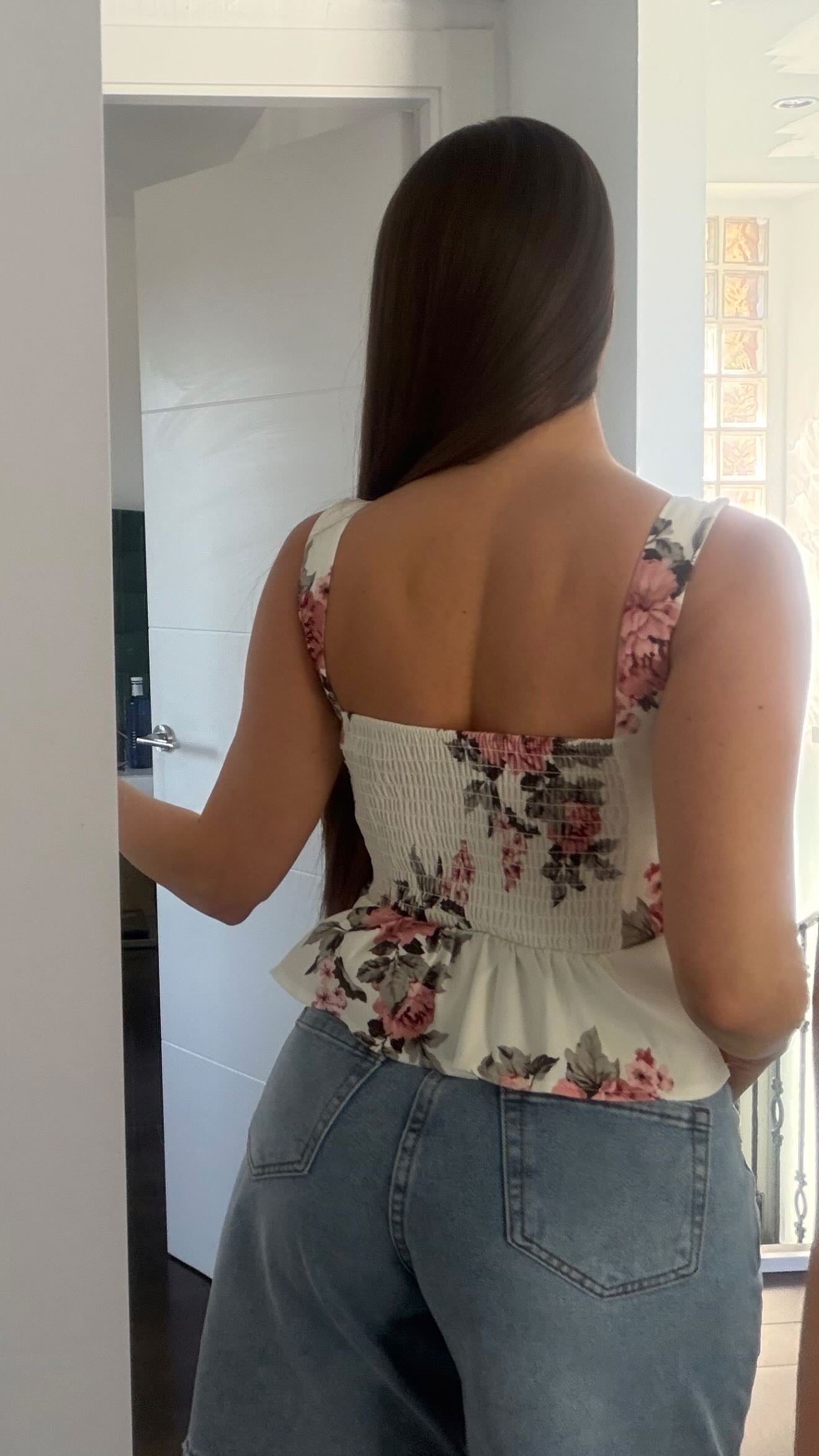 Top floreado