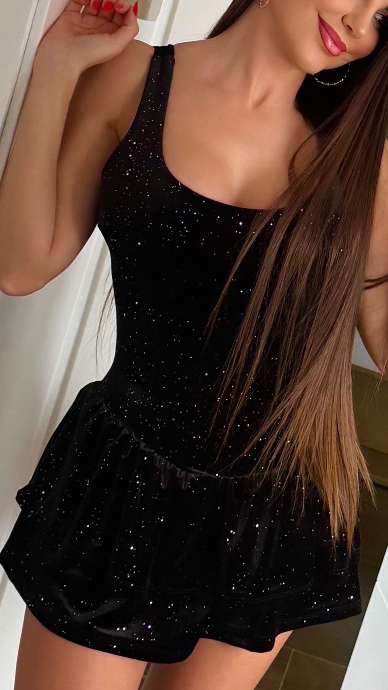 Vestido velvet brillo