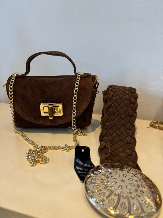 Bolso serraje chocolate