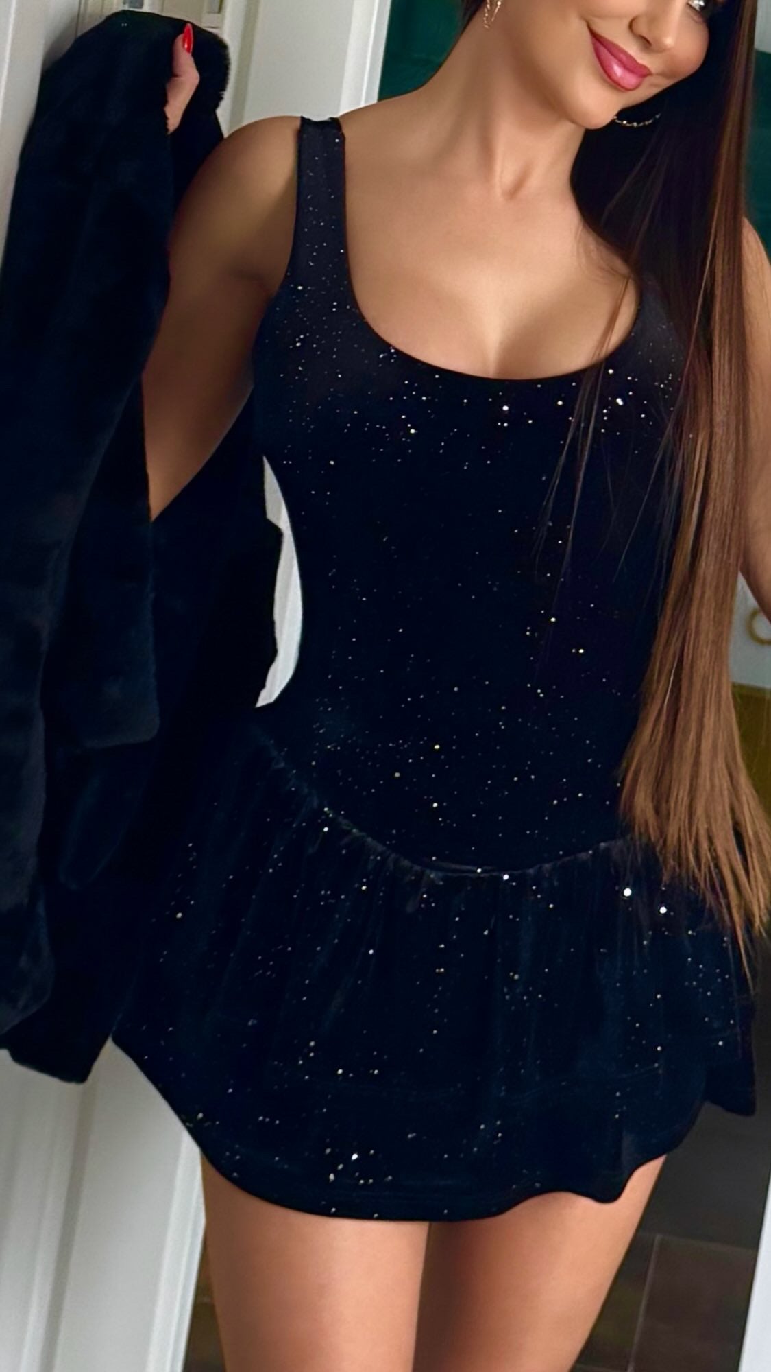 Vestido velvet brillo