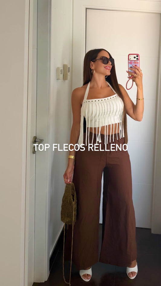 Top relleno flecos
