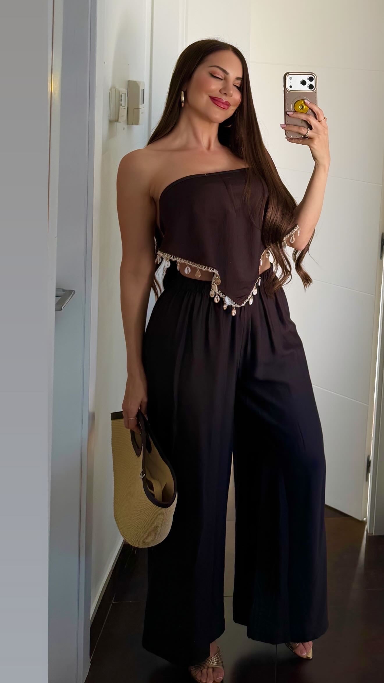 Conjunto pareo chocolate