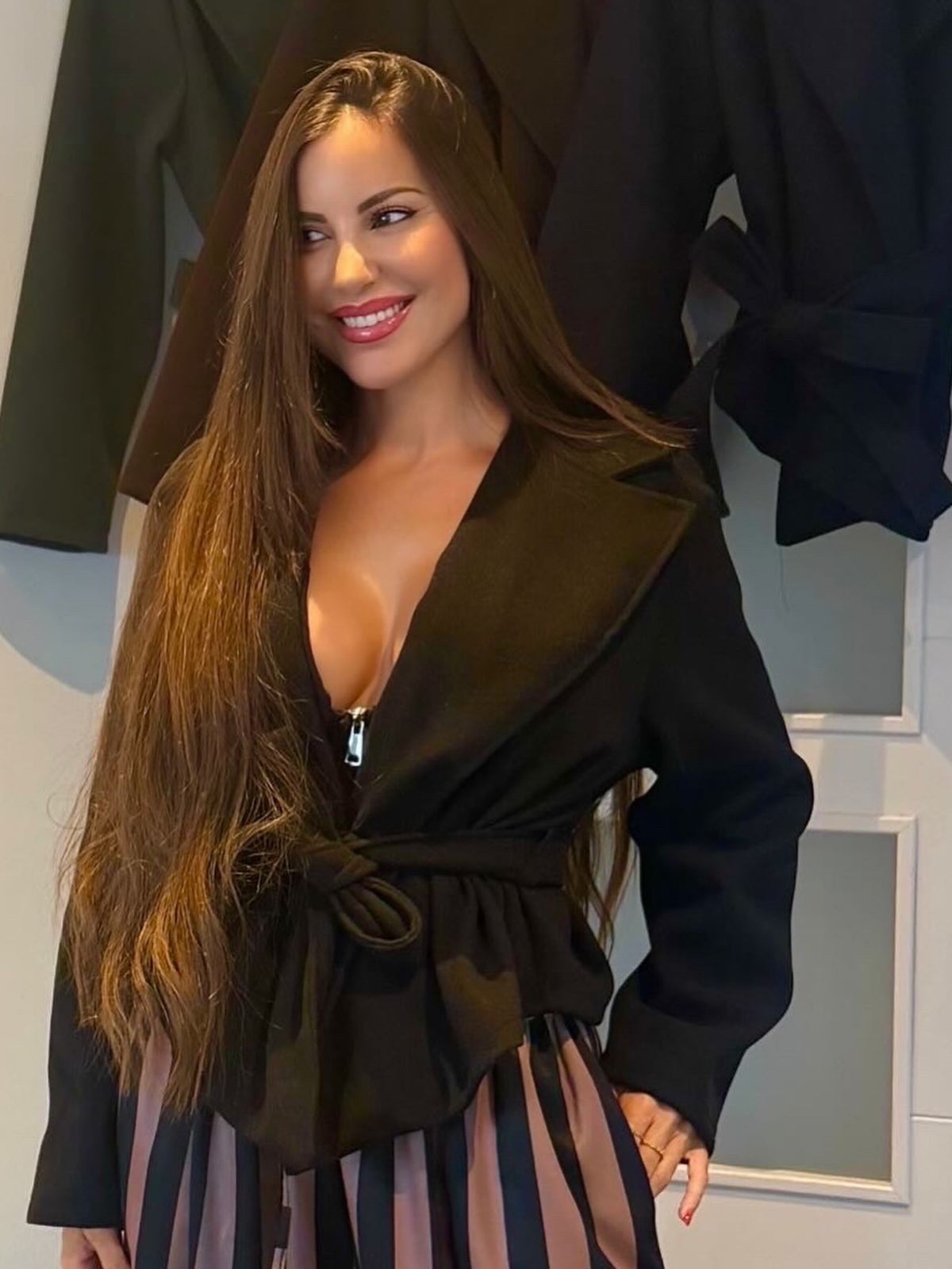 Chaqueta paño lazo