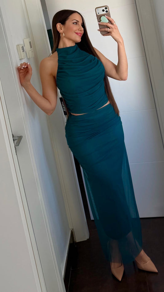 Conjunto Yasmine turquesa
