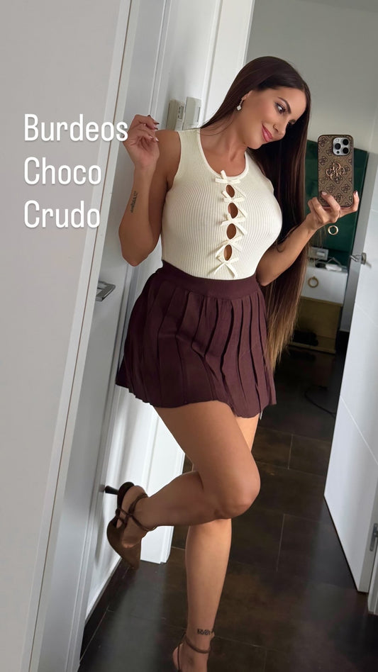 Falda pantalón punto