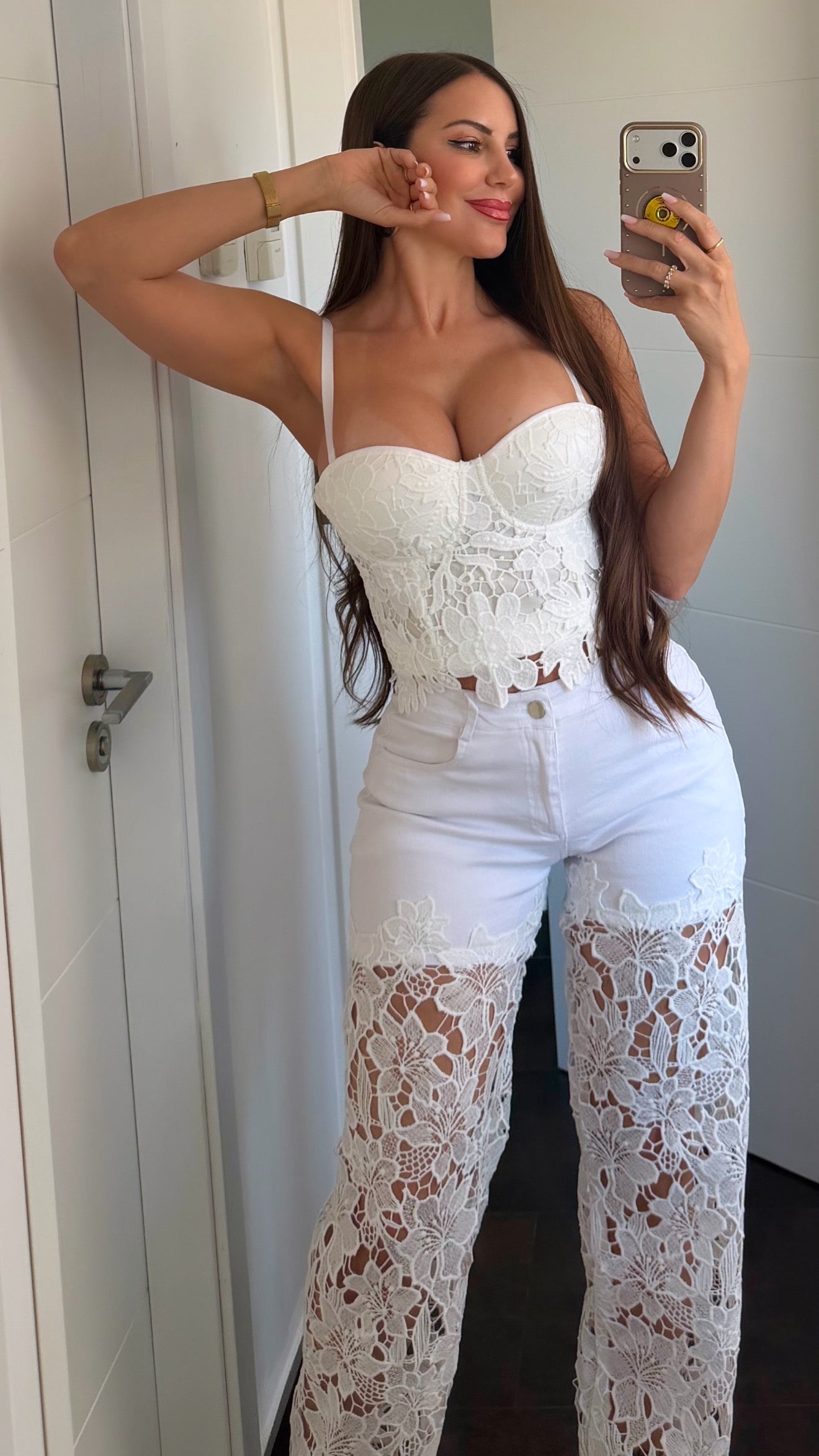 Pantalón Bordado Flores